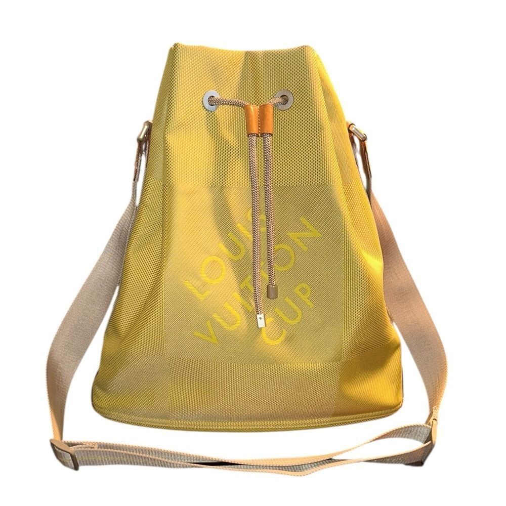 Authentic Louis Vuitton Yellow Canvas Cup Bag .SP0042